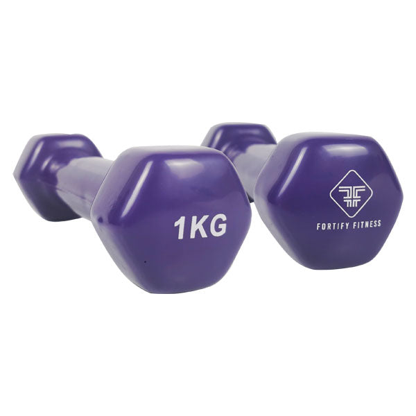 1kg Vinyl Dumbbell Purple (Pair)