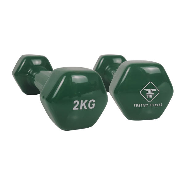 2kg Vinyl Dumbbell Green